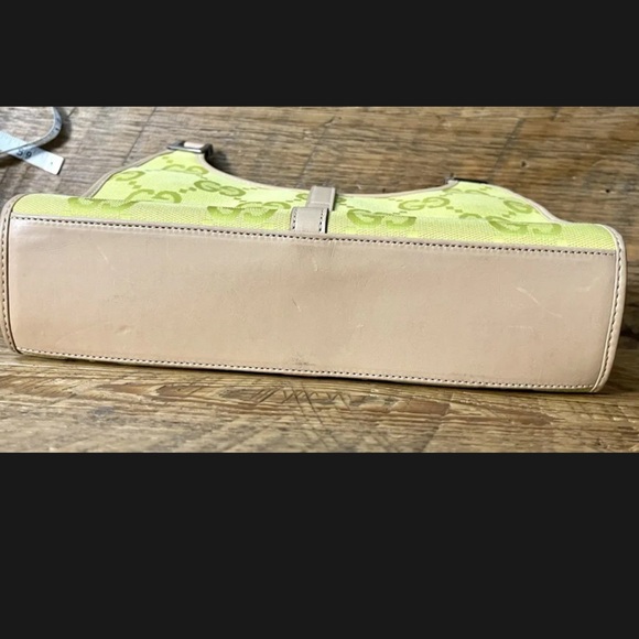 Vintage Gucci Jackie Bardot Rare Iconic Lime Green Bag Purse Silver Hardware - Picture 5 of 15